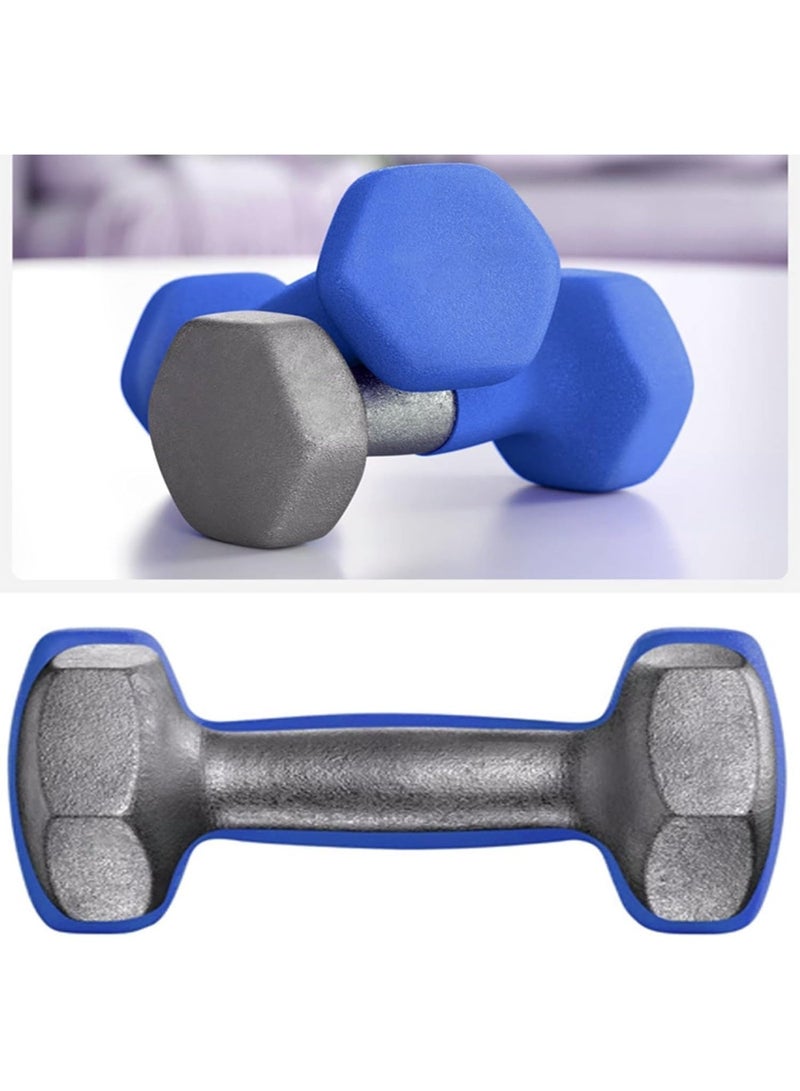 SportQ ®Hexagonal Vinyl Dumbbell Pair (2 Pieces) - Anti-slip, Rust-Proof Neoprene Coated Hand Weights for Strength Training and Muscle Toning - Suitable for Women, Men, Home, and Gym - Image 4